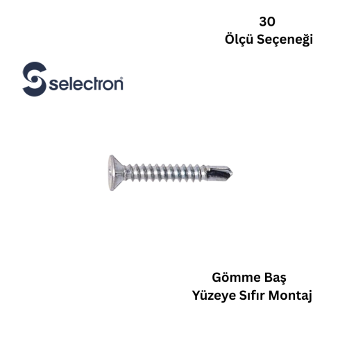 Selectron Yıldız Havşa Başlı Matkap Uçlu Vida YHB MUV – Koli