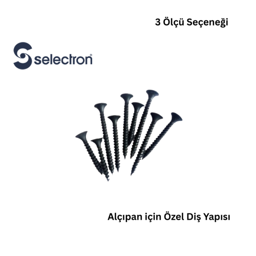 Selectron Borazan Sivri Uçlu Alçıpan Vidası – Koli