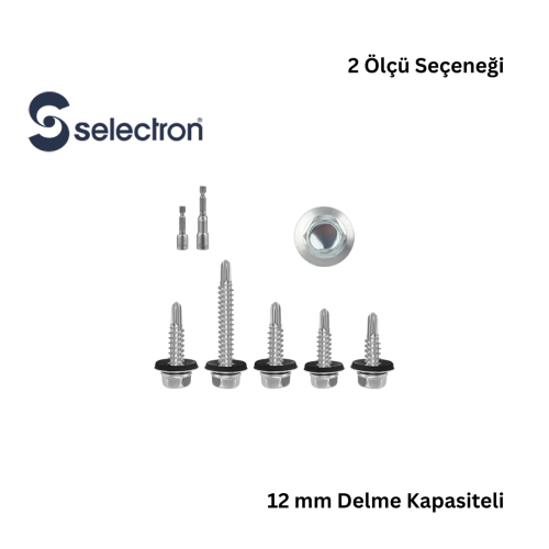 Selectron İnce Sık Diş 12 mm Deler Trapez Vidası – Koli